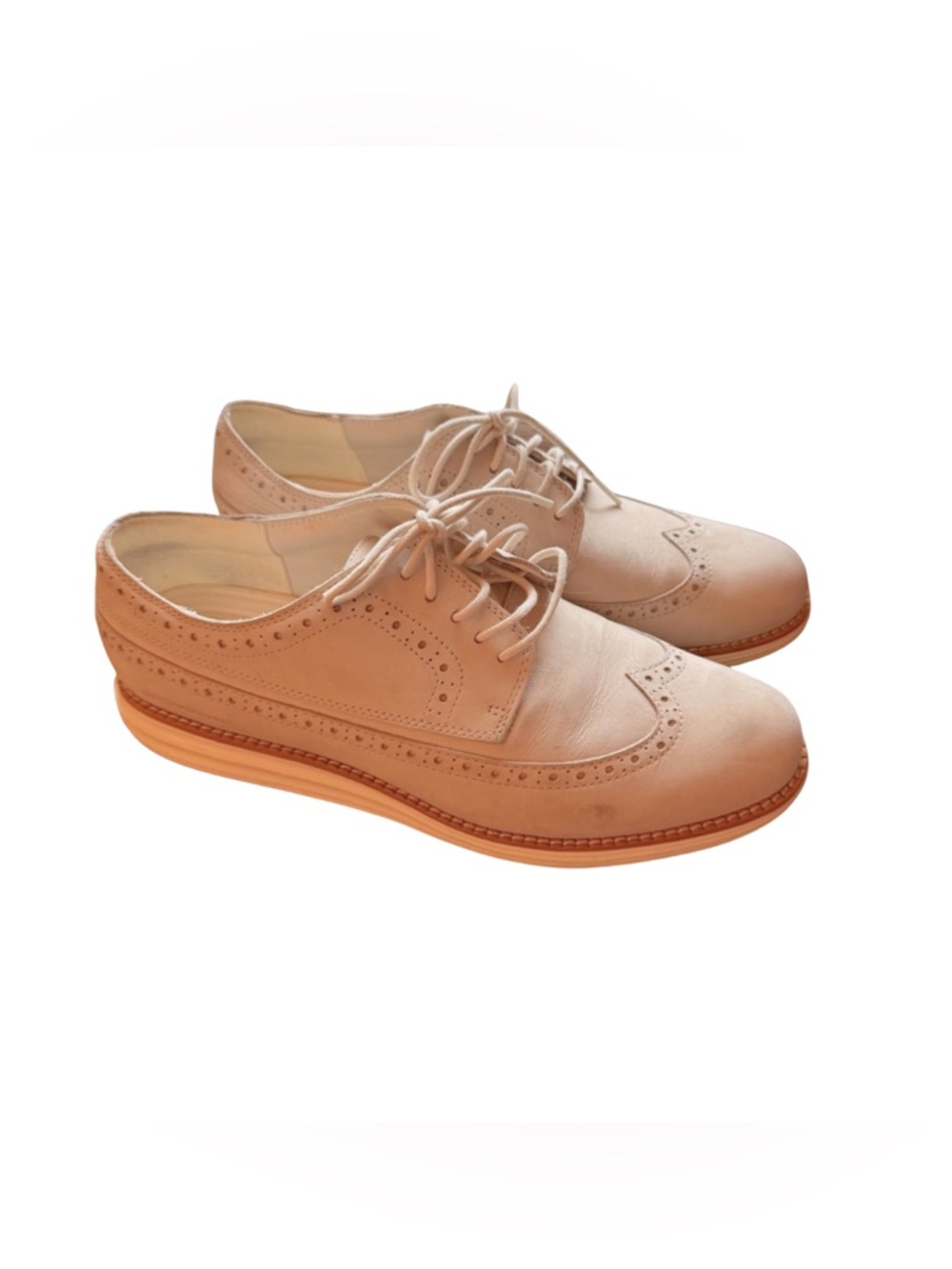 Cole Haan OriginalGrand Golf Wingtip Oxford Shoes | Men’s 9 | White Suede